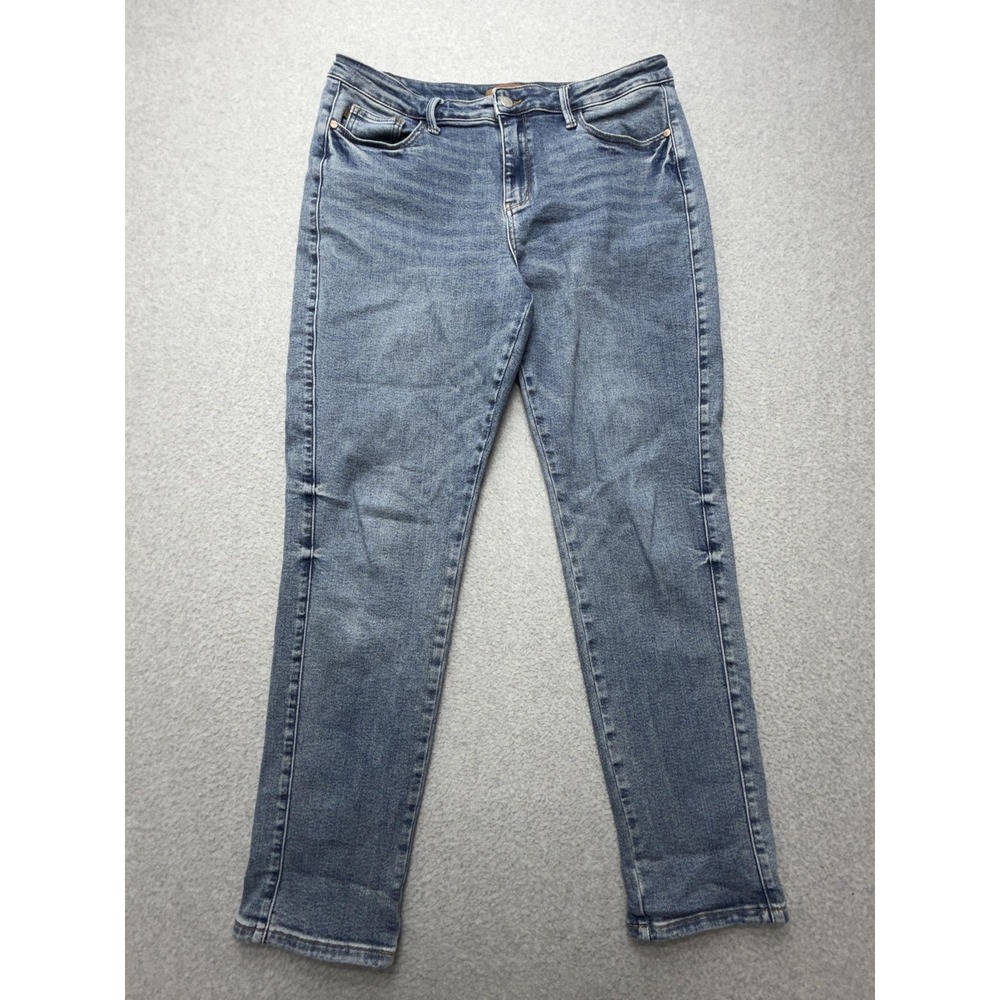 Judy Blue Boyfriend Jeans Womens 15/32 Blue Medium Wash Mid Rise Stretch Denim